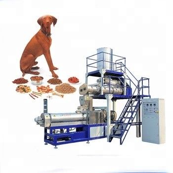 Machine de traitement des aliments pour animaux de compagnie à extrudeuse à double vis de grande capacité pour une tension de 220v/380v/50Hz
