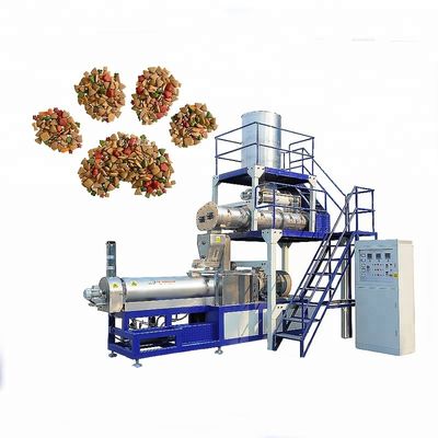 Machines de traitement de l'extrudeuse de production d'aliments pour animaux de compagnie en acier inoxydable entièrement automatique de grande capacité