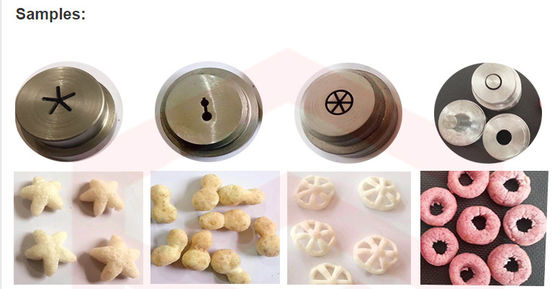 Siemens Motor Rice Corn Sticks Puff Snack Extruder Machine pour une production pratique