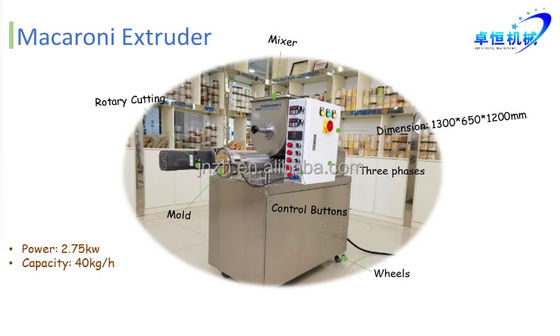 Machine électrique pour la fabrication de pâtes à base de macaronis pour l'industrie à petite échelle en Italie