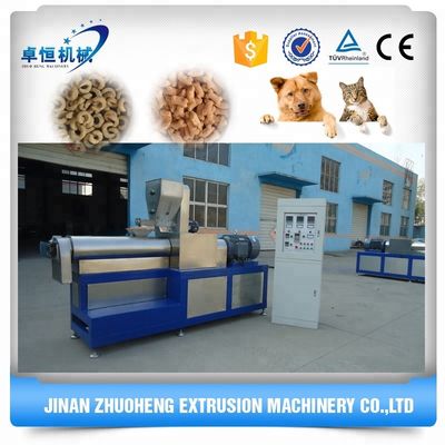 Extrudeuse à double vis contrôlée par PLC pour la production de nourriture pour animaux de compagnie de petite et moyenne capacité