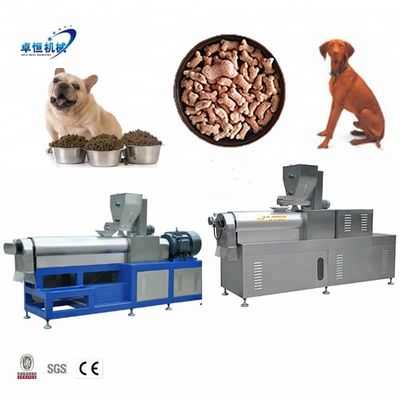 L'acier inoxydable avancé de petite et moyenne capacité de l'alimentation pour animaux de compagnie de pellets extrudeuse machine de traitement de ligne