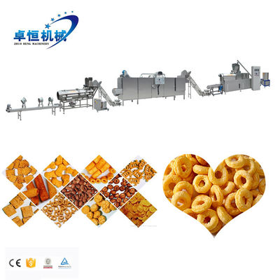 Ligne de production d'aliments à base de flocons de maïs avec extrudeuse automatique à double vis de 56 kW