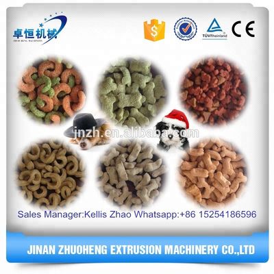 Ligne de production d'extrudeuse de nourriture pour animaux de compagnie entièrement automatique en acier inoxydable avec inspection vidéo