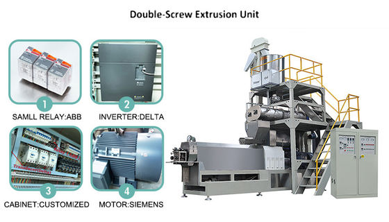 Machine de traitement par extrusion de matières premières de farine de viande pour ligne de production de nourriture pour animaux de compagnie sèche