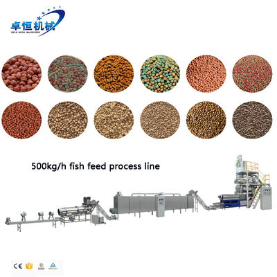 5 tonnes/h Machine entièrement automatique pour la fabrication de l'alimentation des animaux de compagnie et des poissons 23*3*3m